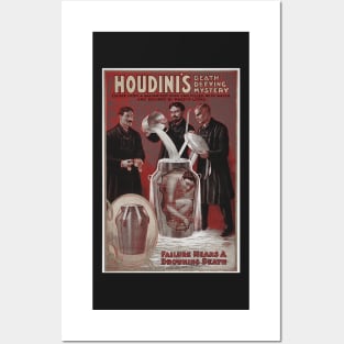 Houdini the Magician Posters and Art